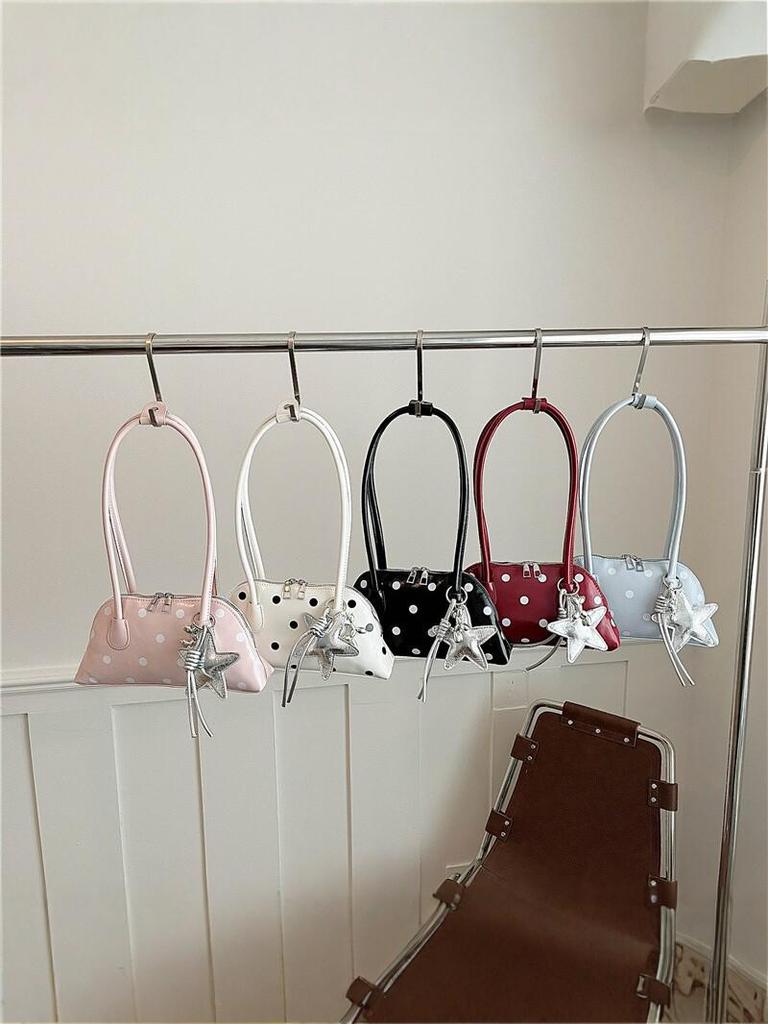 Polka Dot One-Shoulder Crossbody Bag - 2026 Fashionable Korean Mini Handbag for Women