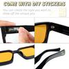 Retro and Fashionable Rectangular Sunglasses with Colored Lenses for Men and Classic Rectangular Black Sunglasses with UV400 [SHEEN KELLY] Women.