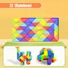 Colored Magic Cube Toys Magic Rule Snake Multi-color Puzzle Fidget Toys Decompression Transformable Cubes Educational Toys