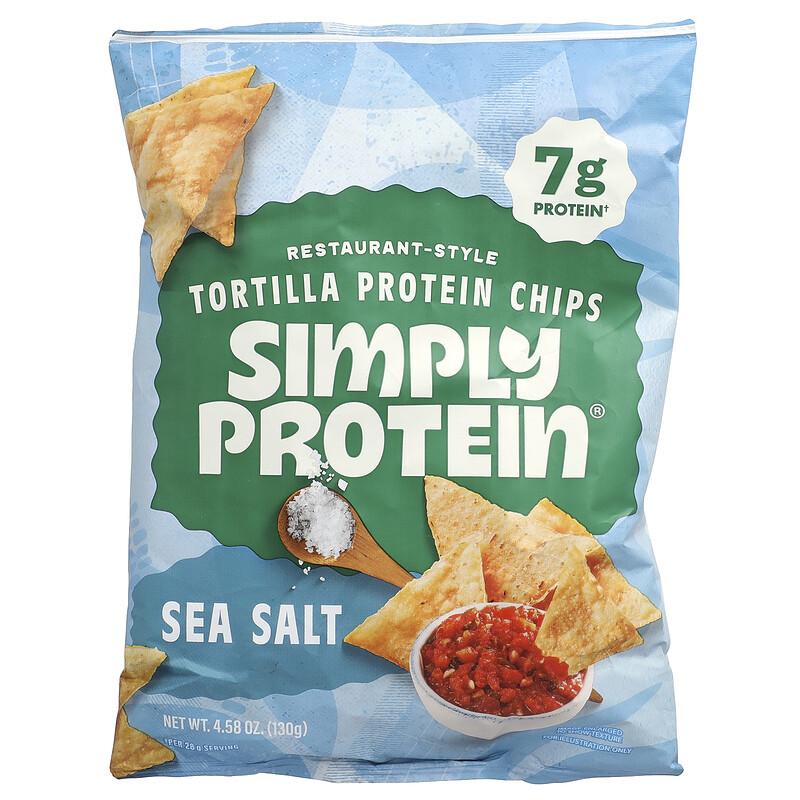 Restaurant-Style Tortilla Protein Chips, Sea Salt, 4.58 oz (130 g)