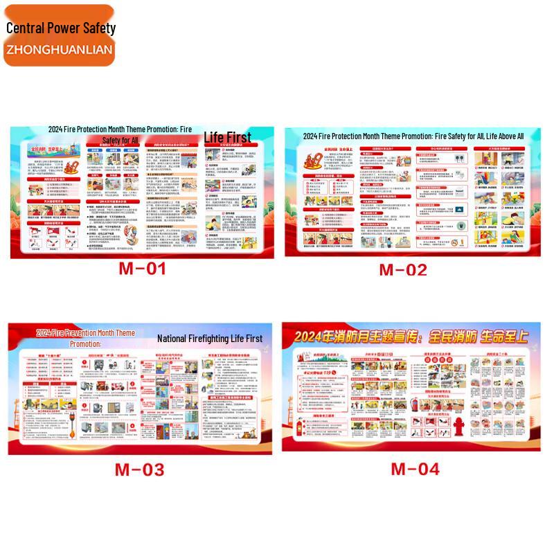 Zhonghuan Li'an Fire Safety Propaganda Posters & Display Boards