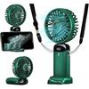 Portable Fan, Handheld Fan Personal Fan 5000mAh Rechargeable with 5 Speeds, Mini Quiet Fan with LED 