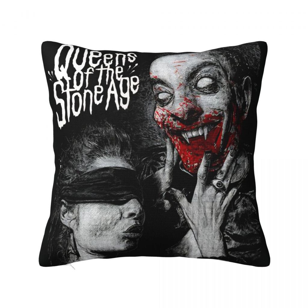 Queens Of The Stone Age Music Band Pillow Cover American Rock Music Soft Pillow Case Cushion Cover Pillowcases For Home Decor