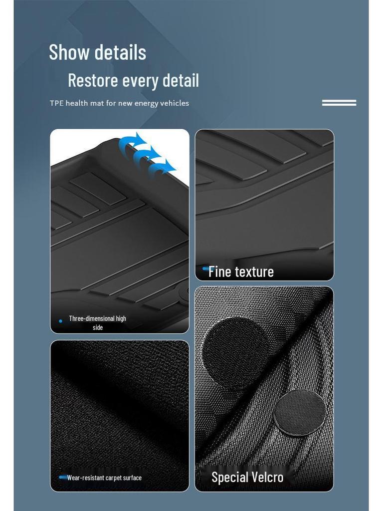 Eco-Friendly TPE Floor and Trunk Mats for 25 BYD Han L DM-i Models