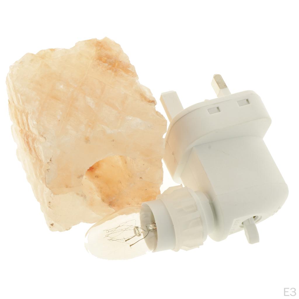 Hand Carved Crystal Salt Lamp Night