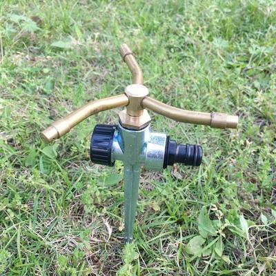 360° Roterande Gräsmatts- och Trädgårdsbevattningssprinkler helt i koppar