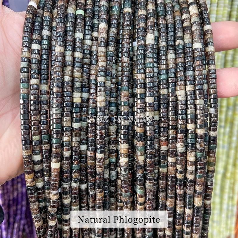4x2mm Natural Pink Opal Turquoise Jasper Rondelle Beads Cylinder Flat Loose Spacer Bead For Jewelry Making Diy Bracelet Necklace