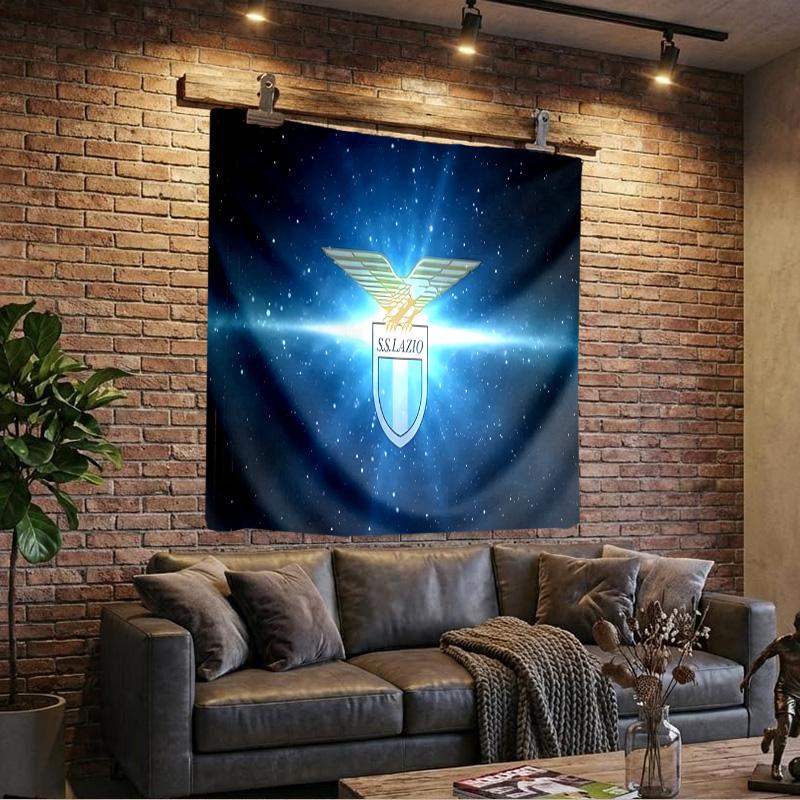 Lazio Football Club Emblem Tapestry Playroom Tapestry, Accessories for Bedroom,Livingroom, Dormitory Room Wall Decor Fan Birthday Gifts