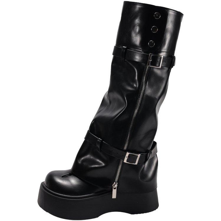 Thick-soled boots women's 2025 autumn and winter new models, but knee boots, small trouser boots, women's muffin-bottom knight boots