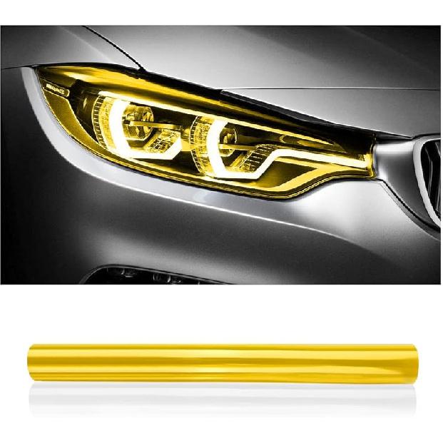 12 X 48Inch Car Light Tint Film, Cuttable&Stretchability Car Headlight Taillight Fog Light Vivid Vinyl Wrap Protector,Non-Marking Self-Adhesive
