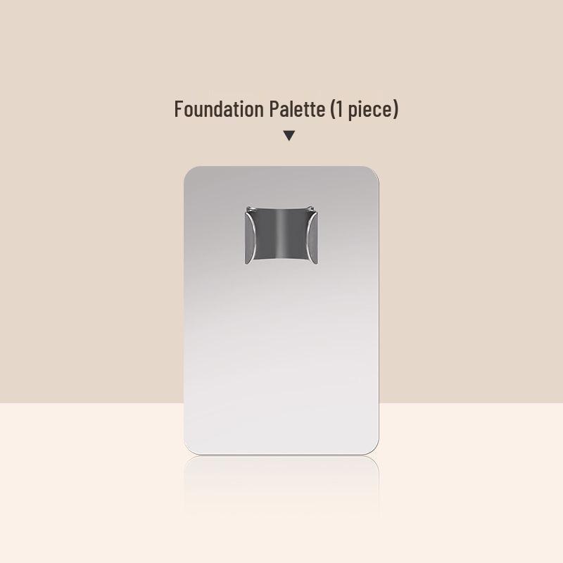 Stainless Steel Makeup Mixing Palette & Spatula Set – Foundation/Concealer Ring.