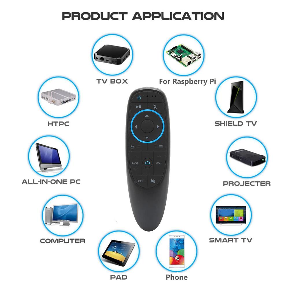 Wireless Remote Replacement for G10BTS Bluetooth RF Wireless Mouse Compatible with Infrared for TV Boxes and PCs Control, Remote, Learning, (G10BTS)