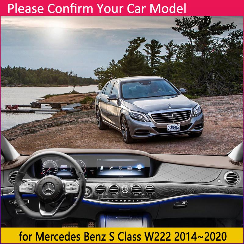 Dashboard Cover Board Mat Carpet Pad for Mercedes Benz S Class W222 C217 A217 2014~ Anti-sun Shade Cape Car Accessorie 2015
