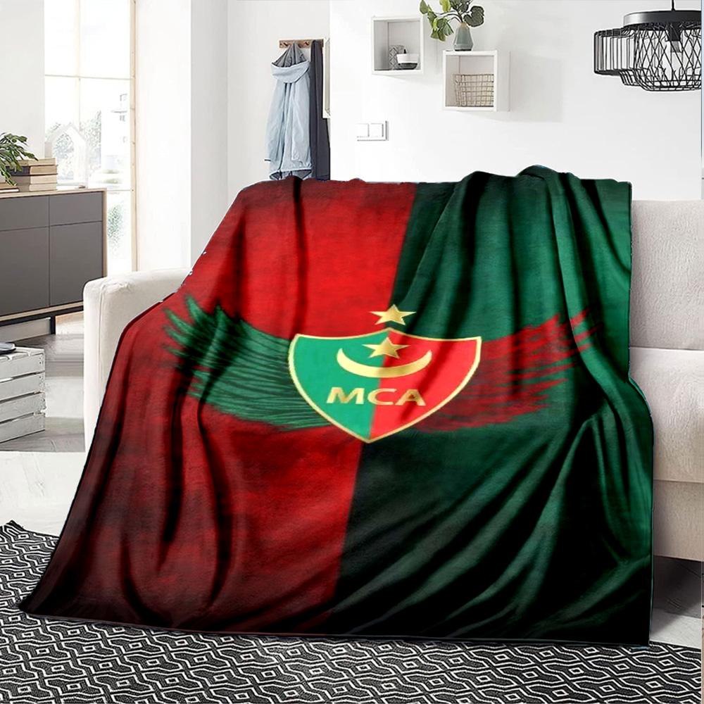 Mouloudia Club Alger MCA Print Flannel Blanket High Quality Warm Comfortable Cover for All Seasons Perfect for Gifts Home Decor