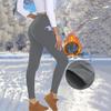 Damen-Leggings, hohe Taille, Samt, verdickt, warm, schmale Passform, Yogahose mit Taschen, Herbst-Winter-Leggings