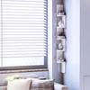 Corner Wall Shelf, 5-Tier, 120 cm High, Zigzag Shape, White Wood