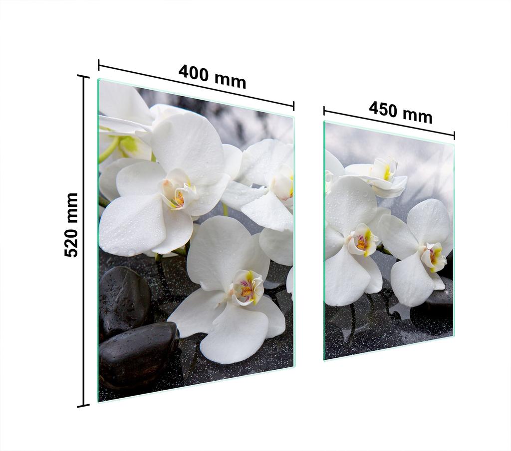 SZKLANA PŁYTA OCHRONNA NA KUCHENKĘ 85x52 ORCHIDEA