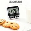 Küchentimer mit Wecker, großer Bildschirm, einstellbarer Alarm und Leistung(Batterien erforderlich)