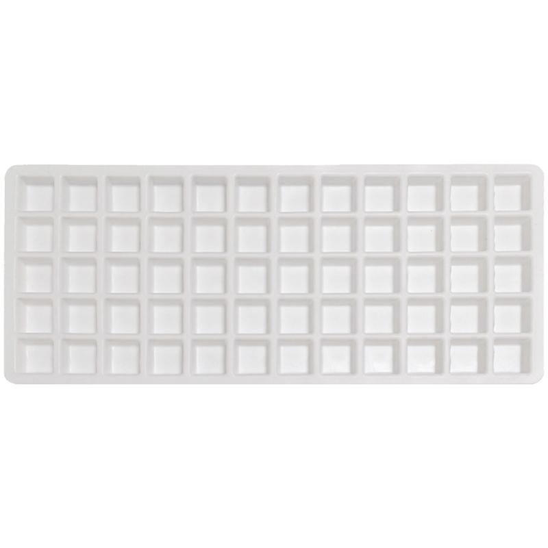 

Square Ice Cubes Molds Flexible Silicone Tray for Coffee Cocktails Space Saving Stackable Ice Mould for Whiskeys белый