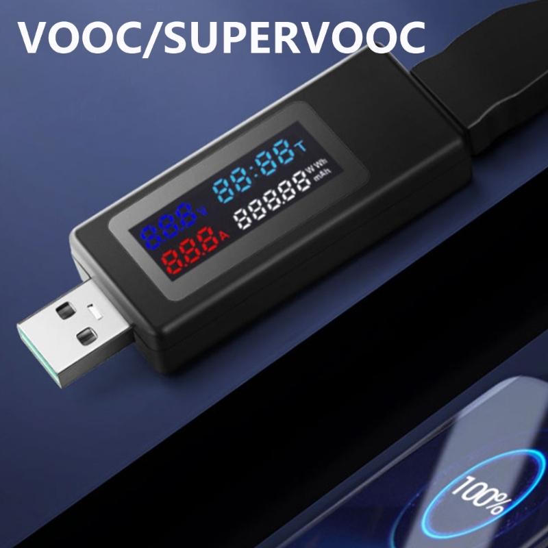 Portable USB Meter Tester USB Voltage and Current Detectors High Resolution Display for Accurate Readings DC4-30V