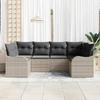 Garden Sofa Set Light Grey Poly Rattan