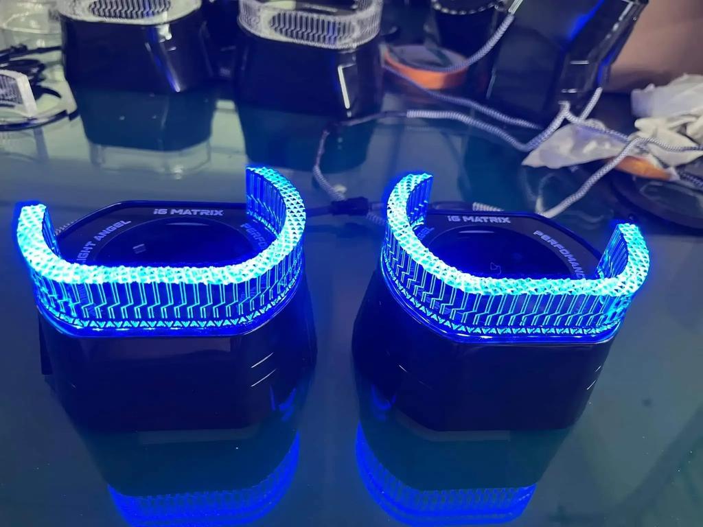 3inch Headlight Universal Shrouds Bi-Xenon Bi-LED Projector Lens Car Styling Retrofit Cover Turn Signal DRL Mask