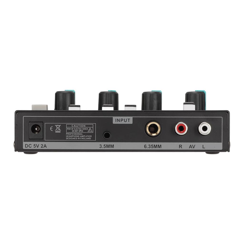 4-Channel Headphone Amplifier Performance, Four Independent Stereo High-Power Amplifiers, Compact Headphone Amplifier System (US Plug)