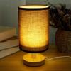 Dimmable Bedside Lamp Linen Table Lamp Modern Desk Lamp  Ambient Lighting