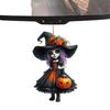 Car Acrylic Halloween Ornament Cute Witch Decor Auto Interior Tree Accessory