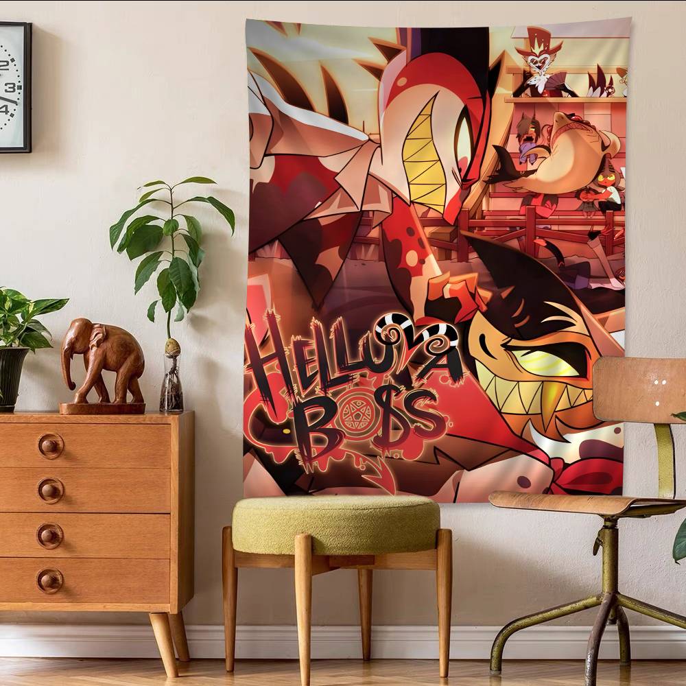HHelluva Boss Colorful Tapestry Wall Hanging Home Decoration hippie bohemian decoration divination Wall Art Decor