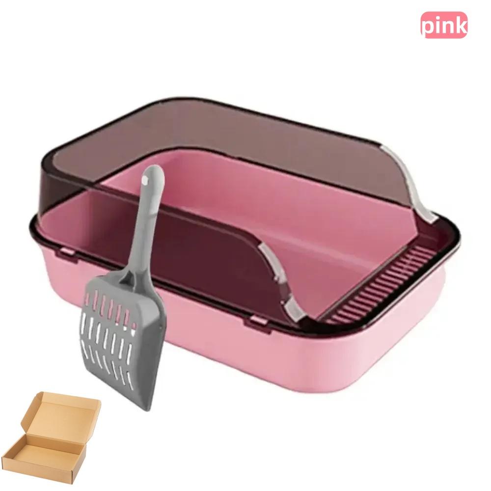 Geschlossene Katzentoilette Spritzwassergeschützt Halbgeschlossen Kunststoff Katzentoilette Sanddicht Katzentoilette Geruchsdicht Katzenstreu Haustierbedarf