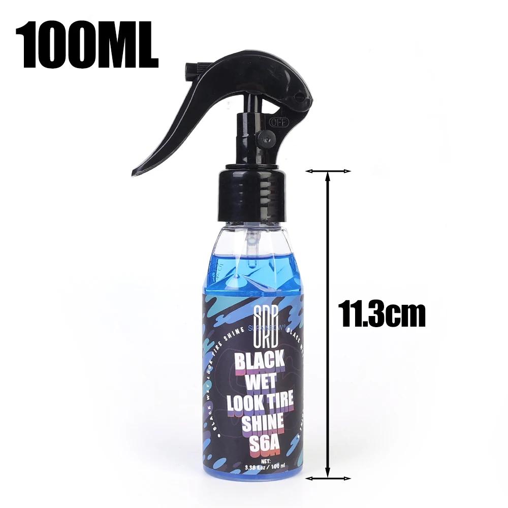 

Black Wet Look Tire Shine Dressing Automotive Clear Coat Tire Dressing Spray Glossy Wet Tire Rubber Refurbishment Repair Agent