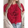 Women's Scorpio Zodiac Sign Grey Short Sleeve Round Neck Blouse with Scorpio Symbol Astrological