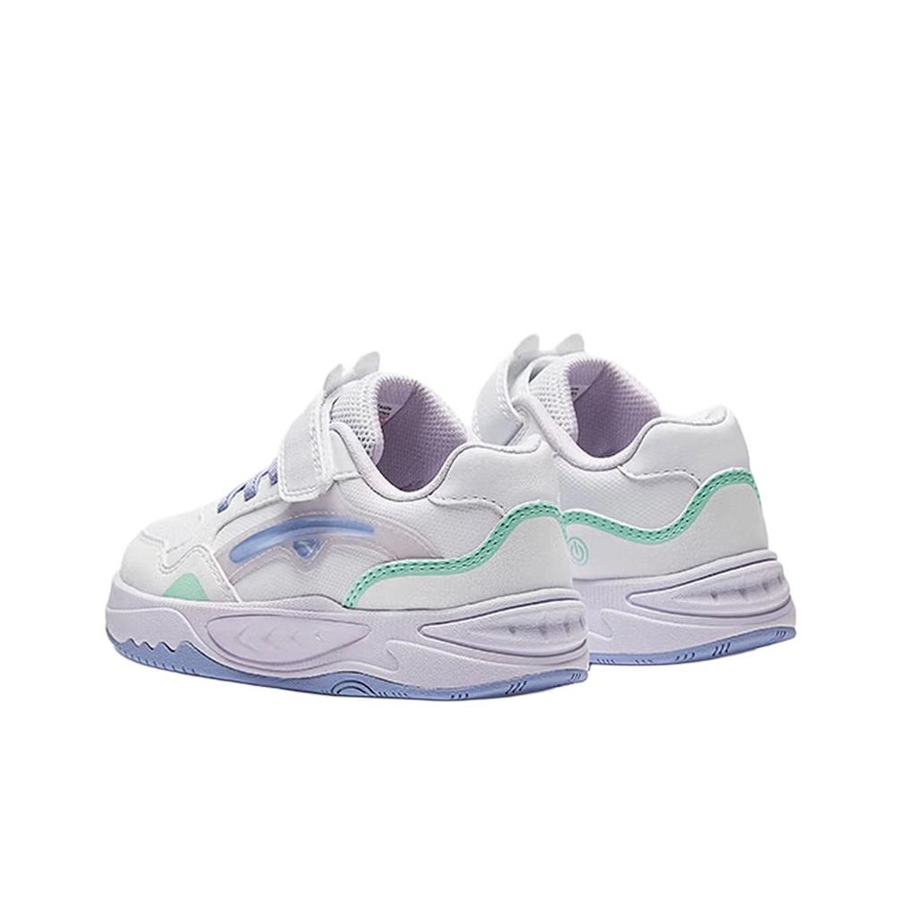 Anta Kids Fashion Trendy Versatile Kids Skate Shoes Kids Sneakers Anta-White Misty-Purple Brocade-Green 322539931-4