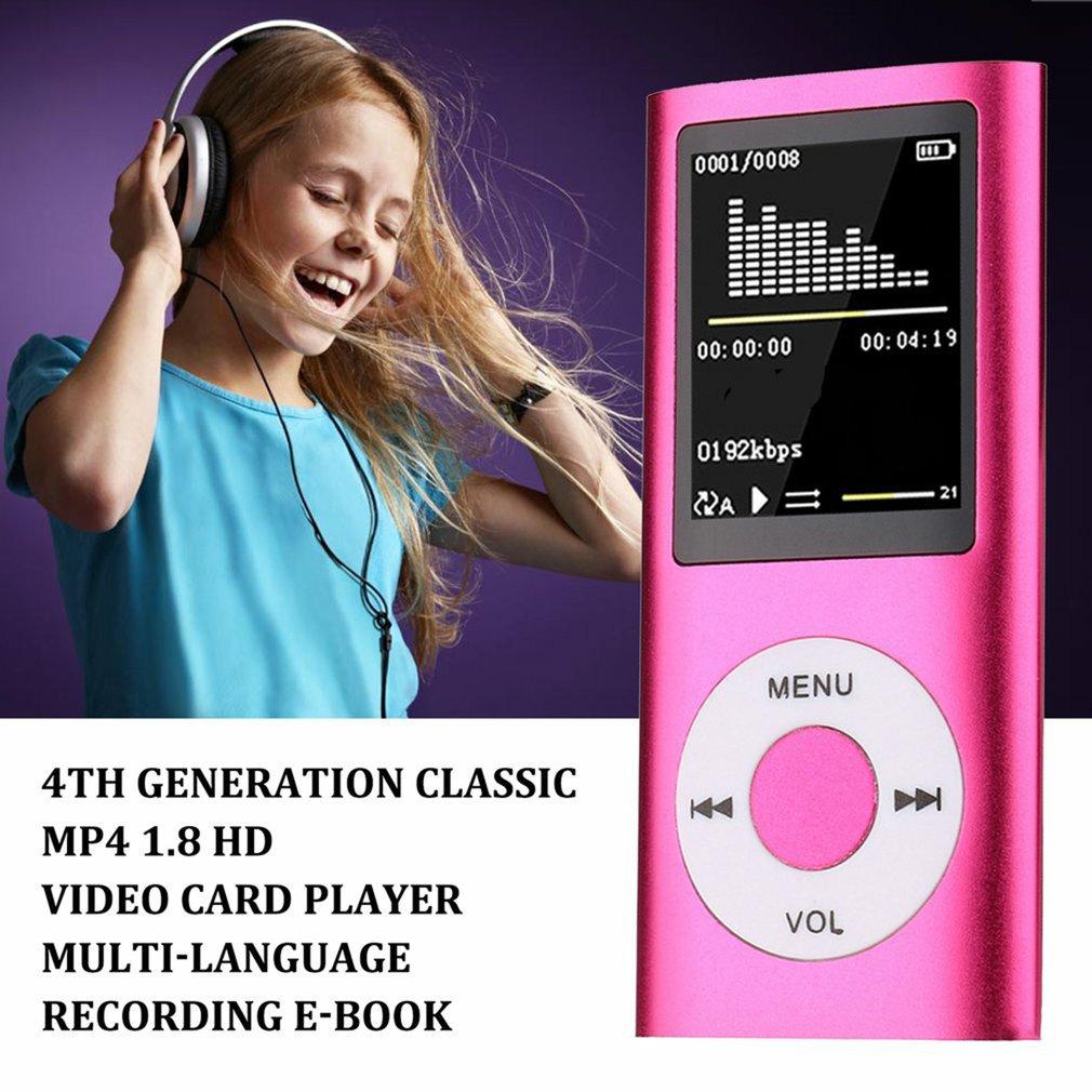 Lettore Mp3 Mp4 Radio FM Portatile Lettore Mp3 Con Schermo LCD da 1,8" Supporto Musica Video Media Lettori Mp3 Per Sport Dropshipping