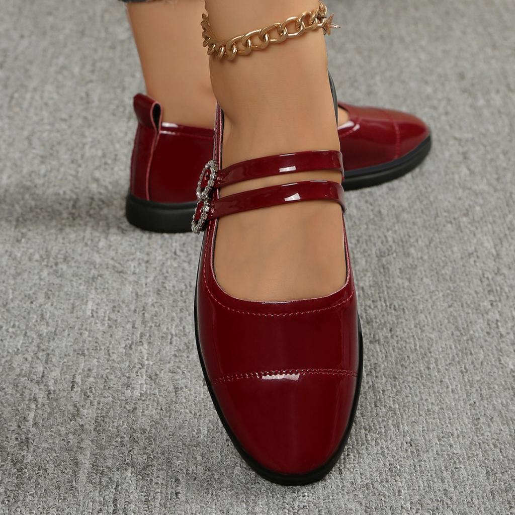 Flat Mary Jane Shoes 22 New Retro Gentle Style Round Toe Slipper Buckle Strap Soft Sole Shoes