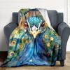 1pc Peacock Illustration Blanket Lightweight Blanket Throw Blanket For Sofa, Bed, Travel, Camping, Livingroom, Office yy251010037