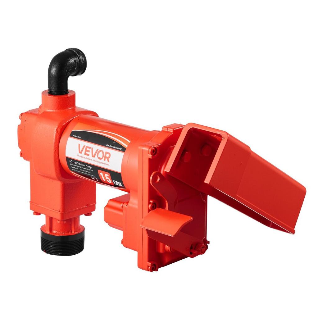 Kraftstoffförderpumpe 230V, 15 GPM 57 L/min, Wechselstrom Elektrische Ölpumpen, mit Automatischer Abschalt-Kraftstoffzapfpistole & Auslassschlauch, Hochdurchfluss-Kit für Benzin,