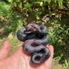 Granat Natural Șarpe Sculptat Cristale Strălucitoare Piatră Prețioasă Frumoasă Pentru Decor Acasă Colecție Cadou 1 BUC