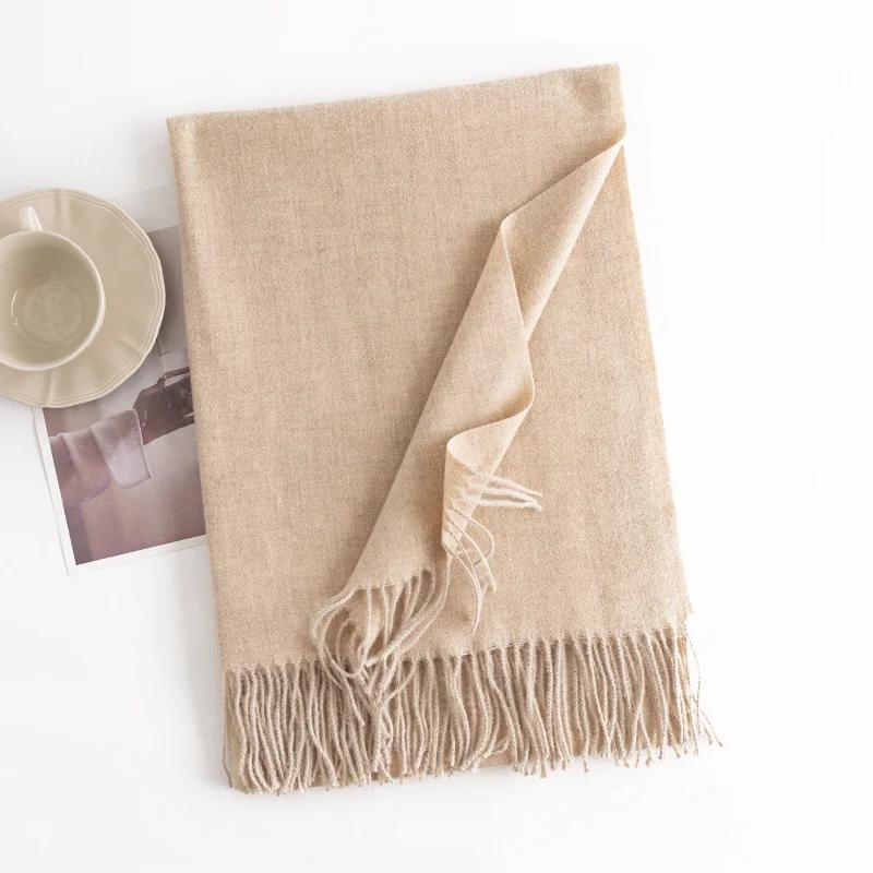 Cashmere Scarves for Women  Winter Shawls Warm Wraps Lady Pashmina Solid Print Blanket Scarf Neck Headband Hijabs Stoles