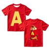 Alvin and the Chipmunks Children's T-shirts 3D Cartoon Print Tees Boys Cute Girls Short Sleeve Kids Casual Tops Summer Clothing