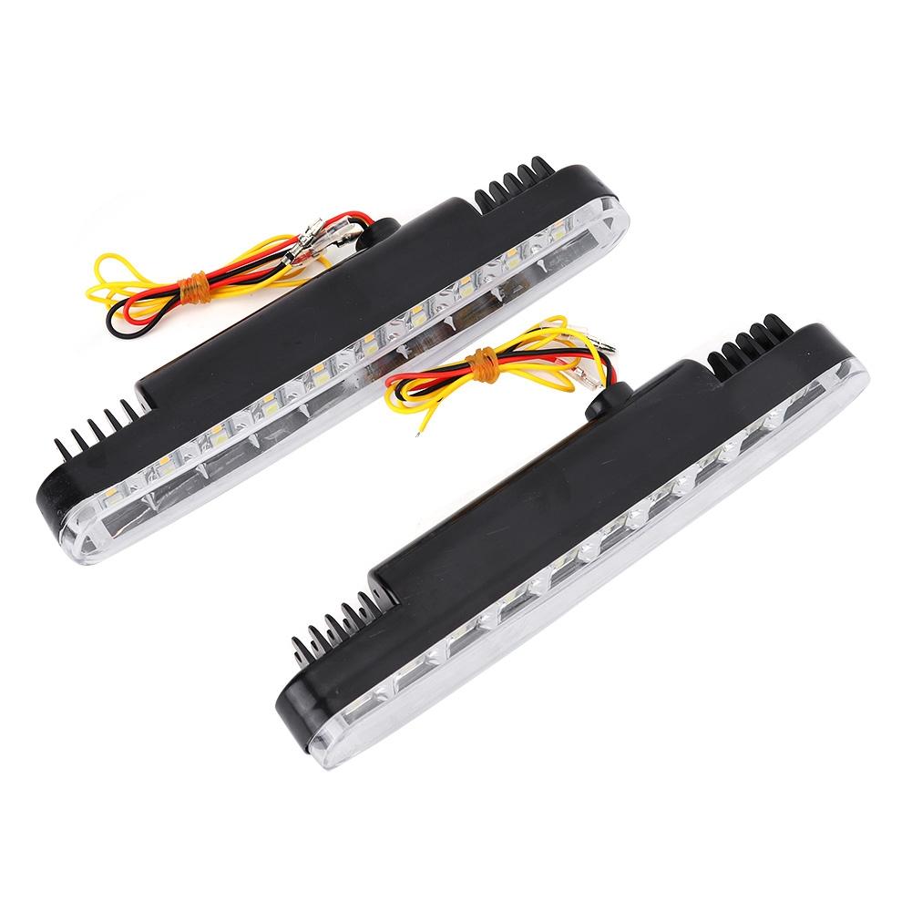 

5050 30LED двухцветные дневные ходовые огни DRL, универсальная лампа поворота для автомобиля белый