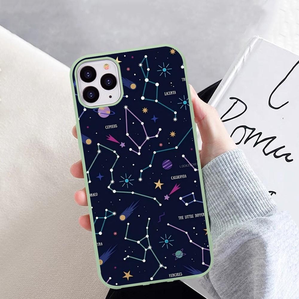 

Twelve Constellations Pattern Phone Case for iPhone 14 11 12 13 Mini Pro Xs Max 8 7 6 6S Plus X XR Solid Candy Color Case iphone 14pro max