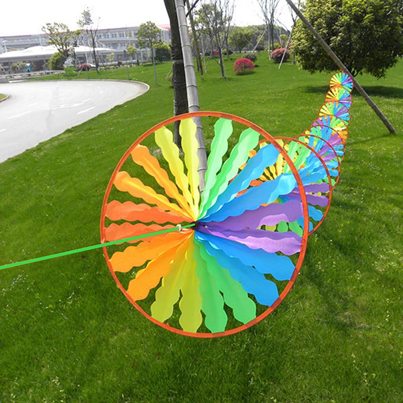 Outdoor Kindergarten Decoration Children'S Toy String Windmill Fabric Turntable Colorful Windmill String