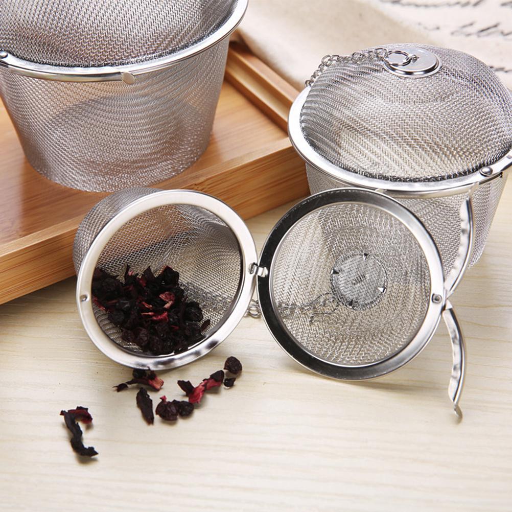 1pc 5Cm Stainless Steel Tea Ball Filter Spice Strainer For Herb Infuser Decocting Medicine Rust-Proof Coffee Mesh Tool