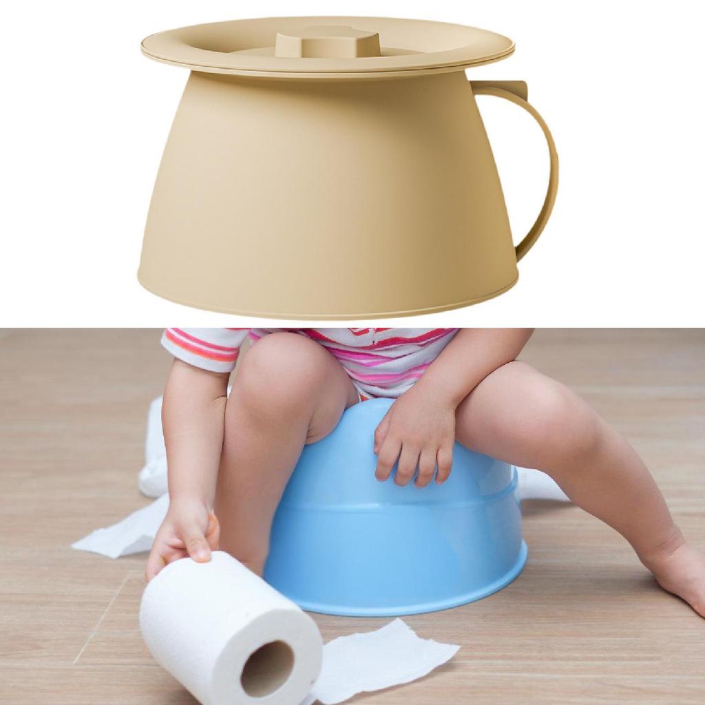 Home Spittoon Basin with Lid Easy to Clean Bedside Dresser Bucket Potty Urinal Pot for Bedroom