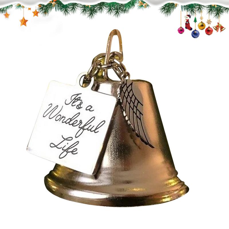 Weihnachtsengel-Glocken-Ornament Edelstahl Vintage-Glocke Mit Klarem Klang Weihnachtsbaum-Anhänger Dekorative Glocken für Innen