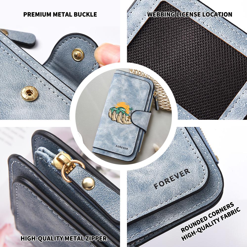 Fashion Creative Print Ladies Long Wallet Portable Multi Card Slot Casual Female Purse
