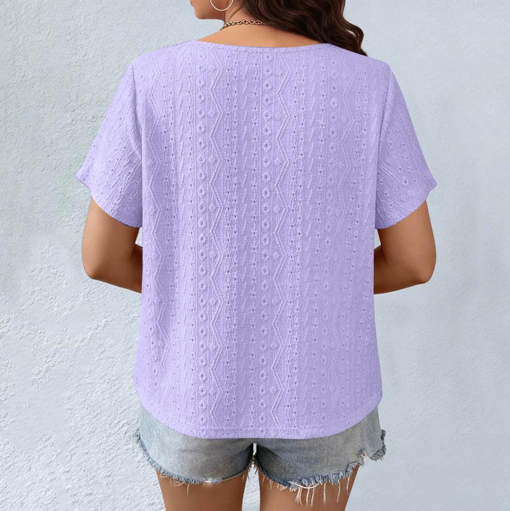 Women's Fashionable Casual Elegant Short-Sleeve T-Shirt Top