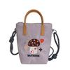 Cute Cartoon Print Small Bucket Bag With Zipper Closure For Daily Use